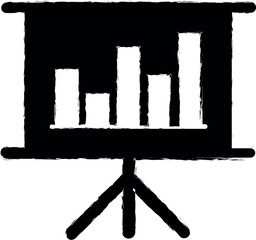 Aufkleber - financial presentation vector icon in grunge style