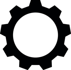 Aufkleber - gear vector icon in grunge style