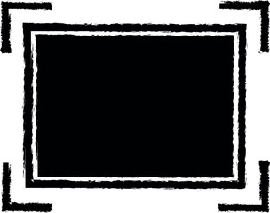 Aufkleber - rectangle in corners vector icon in grunge style