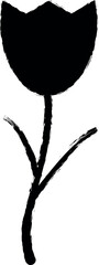 Aufkleber - tulip vector icon in grunge style