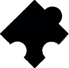 Aufkleber - Puzzle vector icon in grunge style