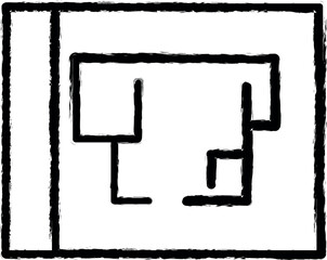 Aufkleber - plan vector icon in grunge style