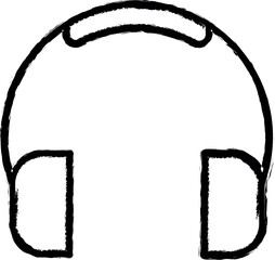 Aufkleber - headphones vector icon in grunge style