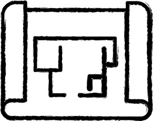 Aufkleber - plan vector icon in grunge style