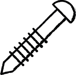 Poster - screw vector icon in grunge style