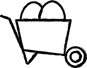 Leinwandbilder - trolley vector icon in grunge style