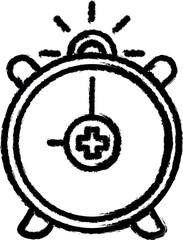 Poster - Alarm clock, beauty time vector icon in grunge style