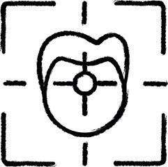 Aufkleber - Facial recognition, augmented reality vector icon in grunge style