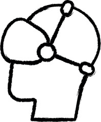 Aufkleber - Augmented reality, vr, man vector icon in grunge style