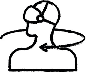 Aufkleber - Augmented reality, vr, man, rotation vector icon in grunge style