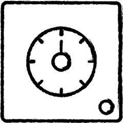 Poster - mechanical time vector icon in grunge style