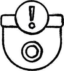 Aufkleber - surveillance camera sign vector icon in grunge style