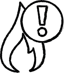 Aufkleber - exclamation mark vector icon in grunge style