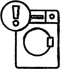 Aufkleber - washing machine sign vector icon in grunge style
