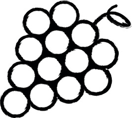 Aufkleber - grapes vector icon in grunge style