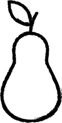 Aufkleber - pear vector icon in grunge style