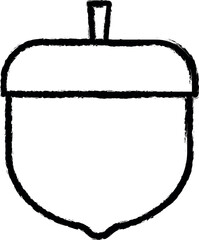 Aufkleber - acorn vector icon in grunge style