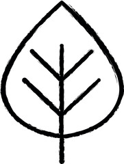 Aufkleber - leaf vector icon in grunge style