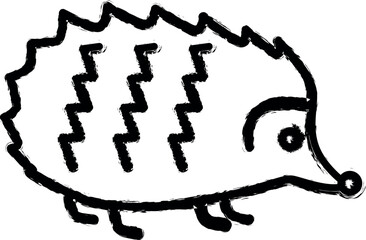 Aufkleber - hedgehog vector icon in grunge style