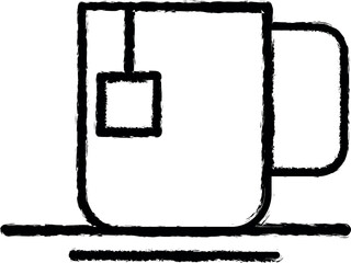 Aufkleber - tea vector icon in grunge style