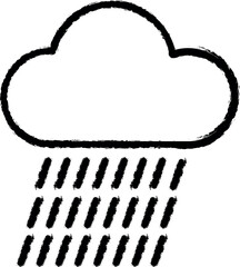 Aufkleber - rain vector icon in grunge style
