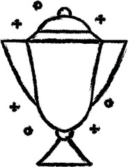 Poster - Award, winner, cup vector icon in grunge style