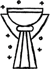 Aufkleber - Award, cup, champion vector icon in grunge style