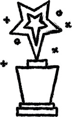 Poster - Award, trophy, cup vector icon in grunge style