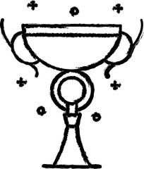 Poster - Award, champion, cup vector icon in grunge style