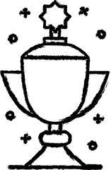 Poster - Award, champion, cup vector icon in grunge style