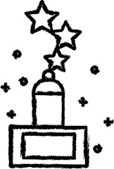 Poster - Award, winner, cup vector icon in grunge style