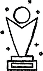 Aufkleber - Award, winner, champion vector icon in grunge style