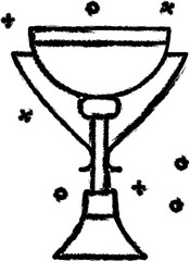 Aufkleber - Award, cup, champion vector icon in grunge style