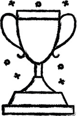 Aufkleber - Award, cup, winner vector icon in grunge style