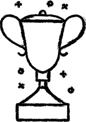Poster - Award, champion, cup vector icon in grunge style