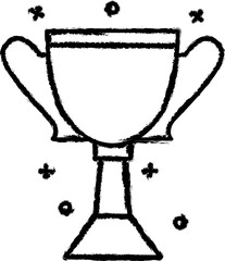 Poster - Award, cup, winner vector icon in grunge style