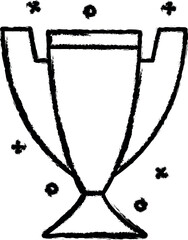 Poster - Award, champion, cup vector icon in grunge style