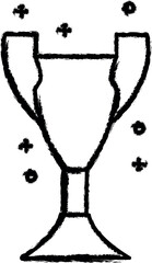 Poster - Award, winner, cup vector icon in grunge style