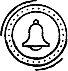 Poster - Bell, finance, banking vector icon in grunge style