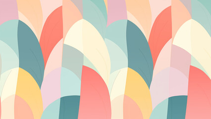 Wall Mural - simple, pastel-like geometric shapes that repeat, for wallpapers