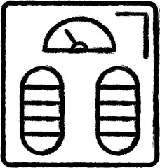 Aufkleber - Scales, bathroom vector icon in grunge style