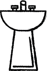 Aufkleber - Sink, bathroom vector icon in grunge style