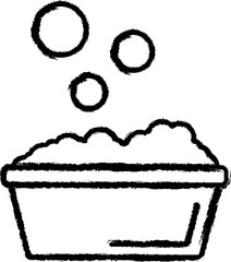 Aufkleber - Basin, bubble, soap vector icon in grunge style