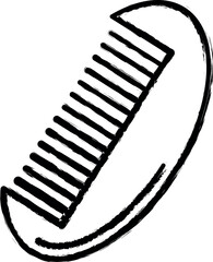 Poster - Comb, hair vector icon in grunge style