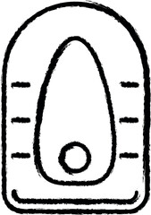 Aufkleber - Toilet, bathroom vector icon in grunge style