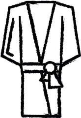 Poster - Bathrobe, clothes vector icon in grunge style