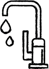 Aufkleber - Faucet vector icon in grunge style