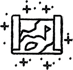 Aufkleber - Map location vector icon in grunge style