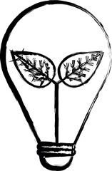 Aufkleber - Idea, Biology, Plant vector icon in grunge style