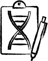 Aufkleber - DNA, Genetically, Biology vector icon in grunge style